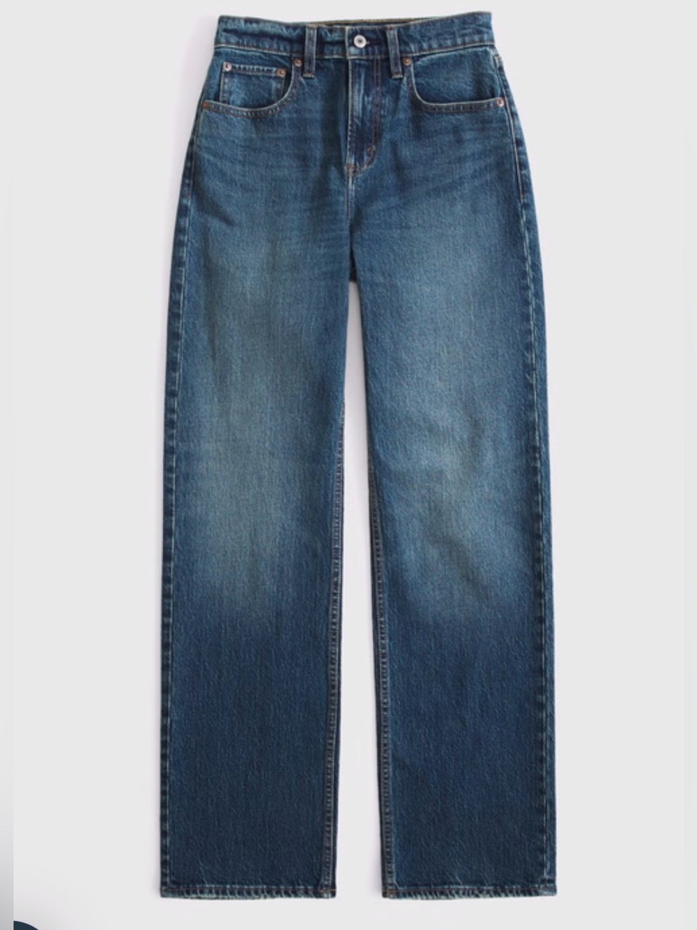 Abercrombie Curve Love High Rise 90s Relaxed Jeans Dark Wash 30 NWT
